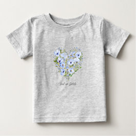 Camiseta Floral de Bebê Azul
