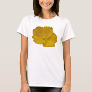 Camiseta Floral de Flor Selvagem de Flor Amarelo do Alasca