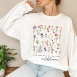 Camiseta Floral de Flores Selvagens<br><div class="desc">Retro Flores Selvagens Camisola floral</div>