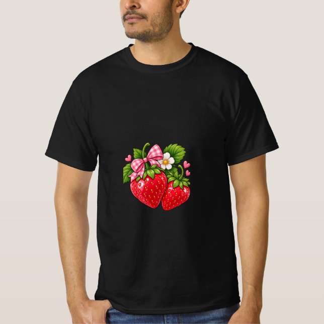 Camiseta Floral de Morango (Frente)