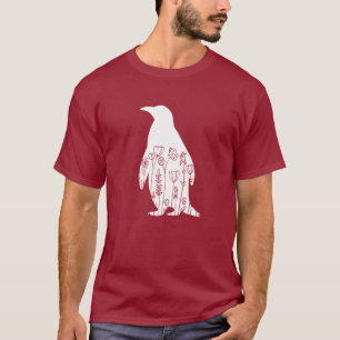 Camiseta Floral De Pinguim-Cinto