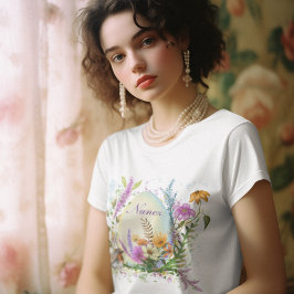 Camiseta Floral de primavera de Pássaros do Ovo de Páscoa