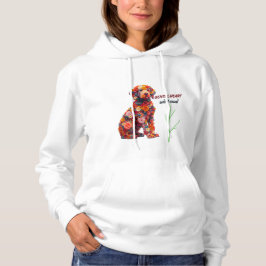 Camiseta Floral Dog Hoodie | Cute Flower Puppy Sweatshirt
