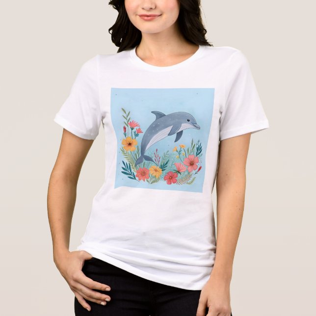 Camiseta Floral Dolphin (Frente)