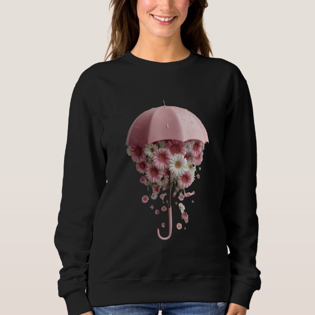Camiseta Floral Downpour Bloomfall Sheltered by Spring Wher (Frente)