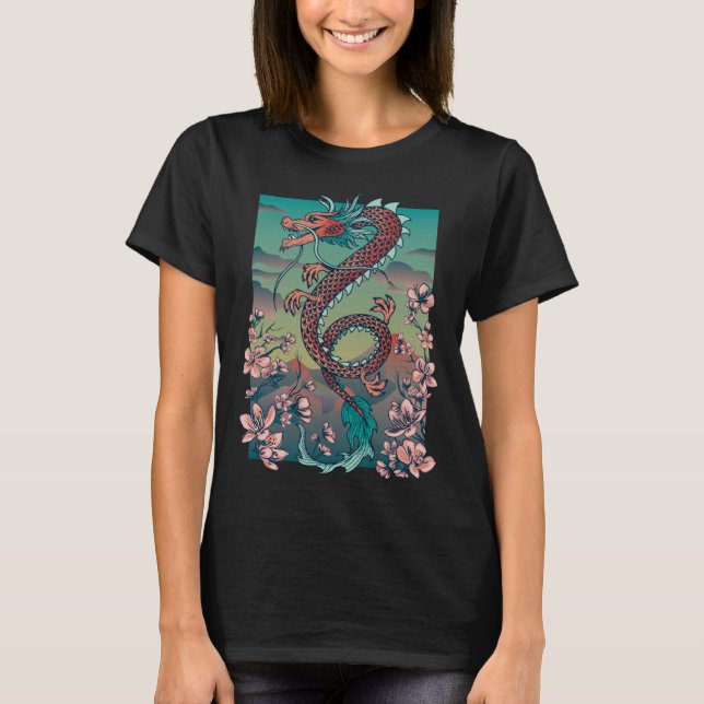 Camiseta Floral Dragon Graphic (Frente)