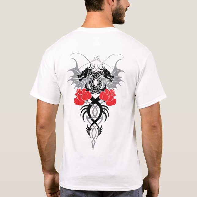 Camiseta Floral Dragon's Embrace (Verso)
