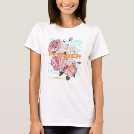 Camiseta Floral Elegante para Mulheres