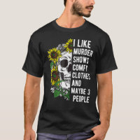 Floral Eu Gosto De Assassinato Mostra Roupas Compo
