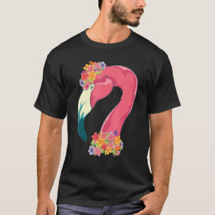 Camiseta Floral Exótica Aves Tropicais Flores Rosa Fl