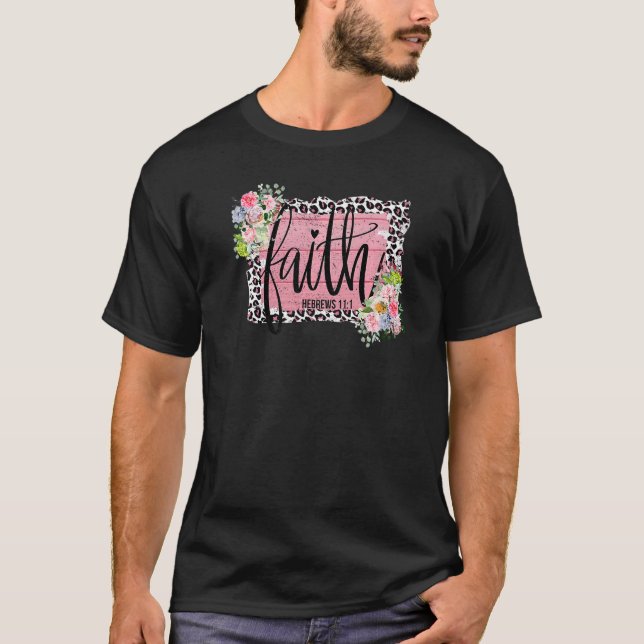 Camiseta Floral Faith Bíblia Verse Christian Western Religi (Frente)