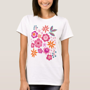 Camiseta floral feminina