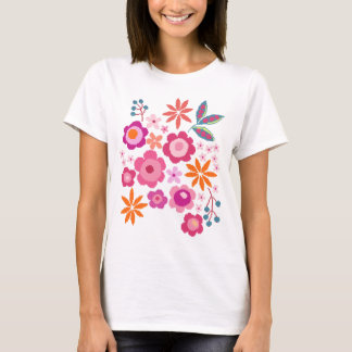 Camiseta floral feminina
