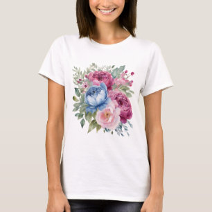 Camiseta floral feminina
