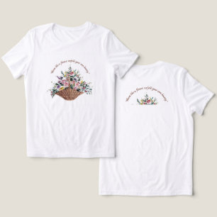 Camiseta floral feminina minimalista