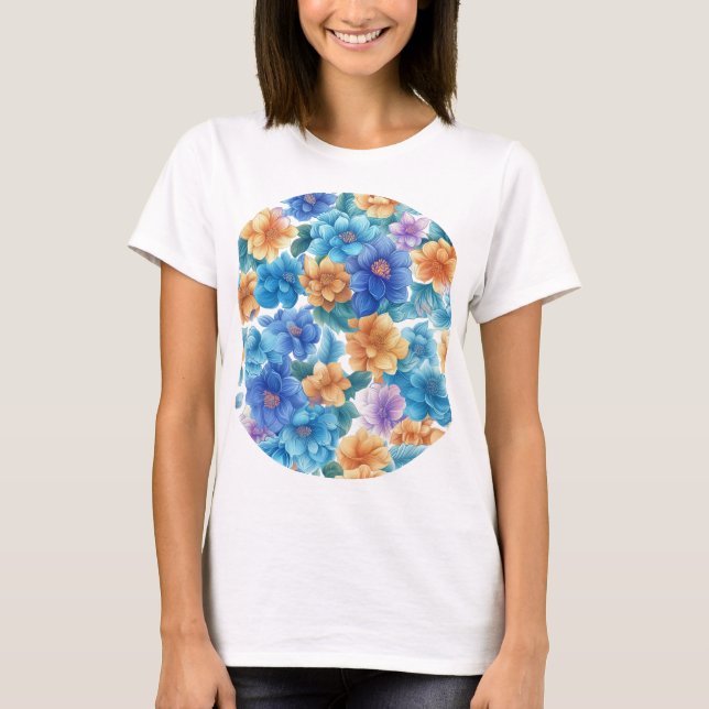 Camiseta Floral Fiesta (Frente)