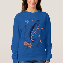 Camiseta Floral Fish Art – Women’s Sweatshirt