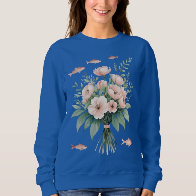Camiseta Floral Fish Bouquet – Women’s Sweatshirt (Frente)