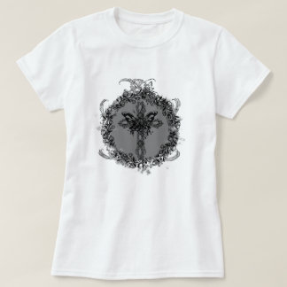 Camiseta Floral Flor Preto