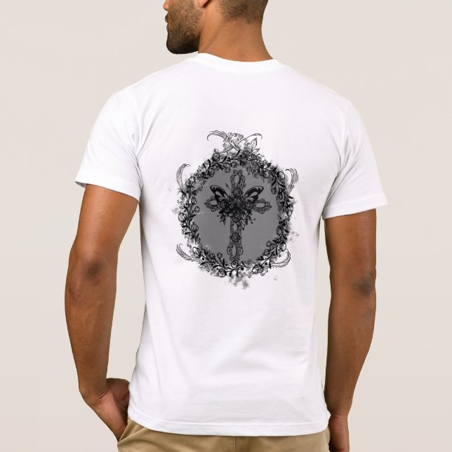 Camiseta Floral Flor Preto (Verso)