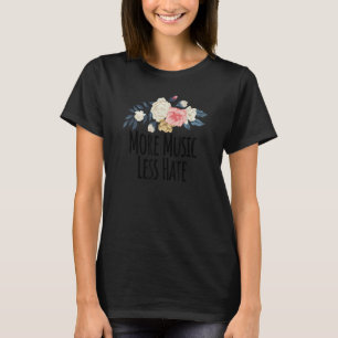 Camiseta Floral Flume Mais Música Menos Ódio Floral