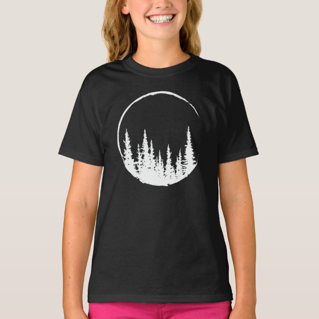 Camiseta Floral Forest Circle Tree Loving Forest Tree (Frente)