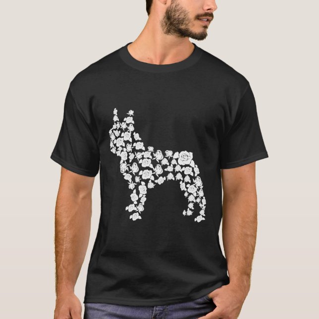 Camiseta Floral French Bulldog 67 (Frente)