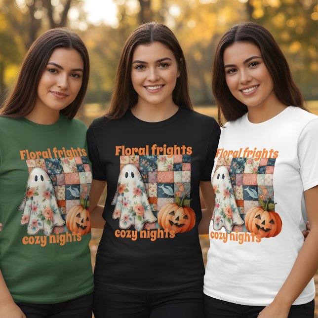 Camiseta Floral Fright & Cozy Noites (Criador carregado)