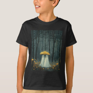 Camiseta Floral Ghost Holds Umbrella Casal Spooky Season W