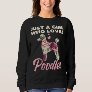 Camiseta Floral Girl Who Loves Poodles Pet Dog Lover Owner