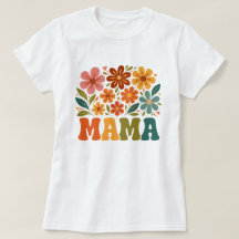 Camiseta Floral Groovy Mama - Feliz Dia das Mães T