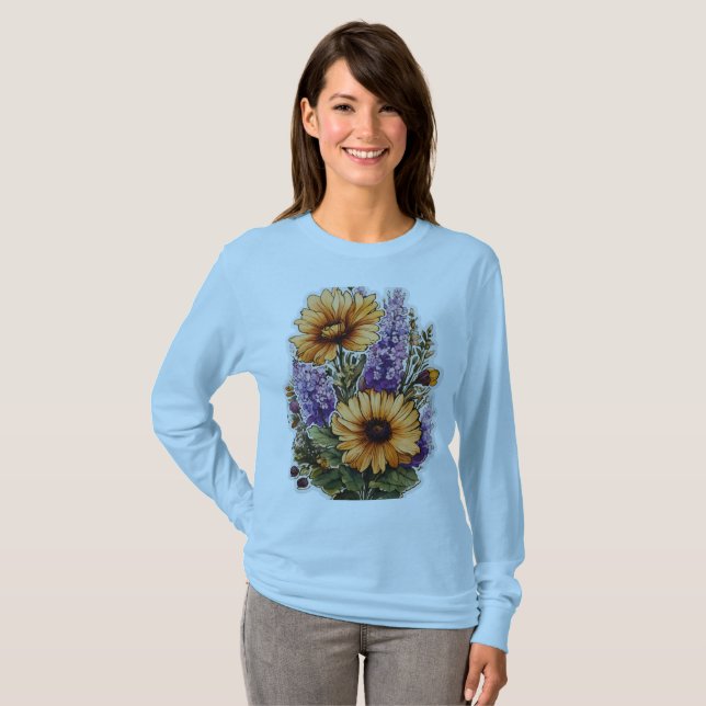 Camiseta Floral Haven (Frente Completa)
