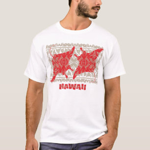 Camiseta Floral Hawaiian Manta Ray