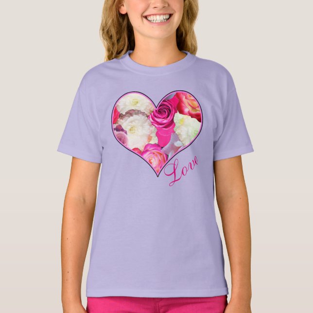 Camiseta Floral Heart Love (Frente)