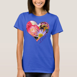 Camiseta Floral Heart Love