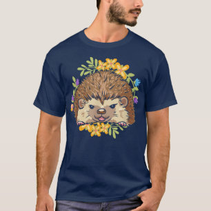 Camiseta Floral Hedgehog Flower Hedgepig Furze-porco Para H