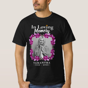 Camiseta Floral in Loving Memory Photo Perda de Mãe