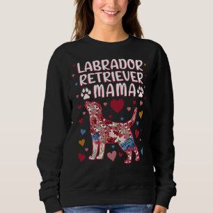 Camiseta Floral Labrador Retriever Mama