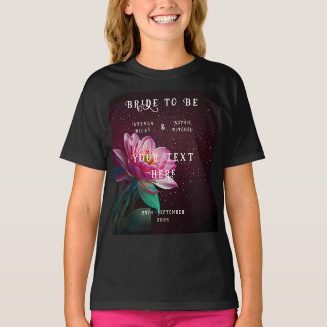 Camiseta Floral Lotus Wedding Suite | Starry Night Romance (Frente)