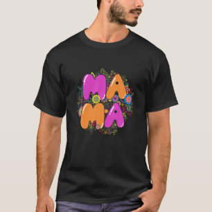 Camiseta Floral Mama presente feliz Dia de as mães Mãe Vida