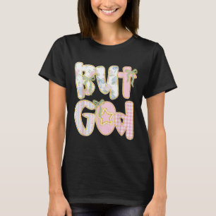 Camiseta Floral Mas Deus Coquete Laço Jesus Versículo Bíbli