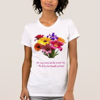 Camiseta Floral Materna Inspiradora Cristã