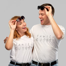 Camiseta Floral Minimalista Elegante da FAMÍLIA Botânica