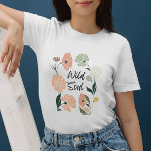 Camiseta Floral Mínimo Moderno de Soul Selvagem