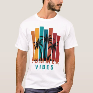 Camiseta Floral Modern Retro Summer Vibes