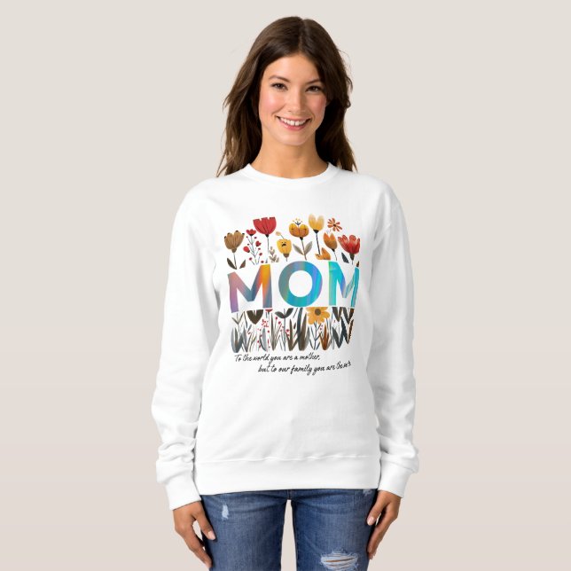 Camiseta Floral MOM Sweatshirt (Frente Completa)