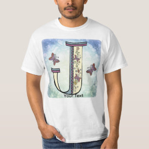 Camiseta floral monograma J