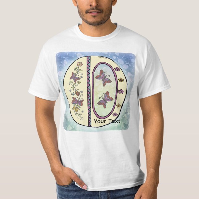 Camiseta floral Monograma O (Frente)
