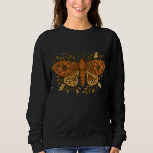 Camiseta Floral Moth T-Shirt - Teto Witchy Boho Gó