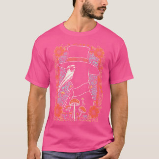 Camiseta Floral Mushroom Vintage Ink Inspirado Peste Médica